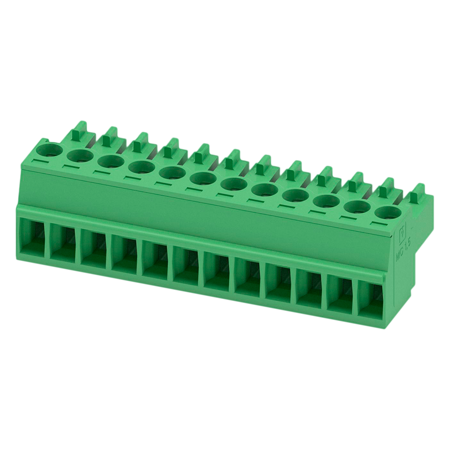 [241] Conector Poliamida 12 Polos 8A 380VCA Verde Phoenix Contact