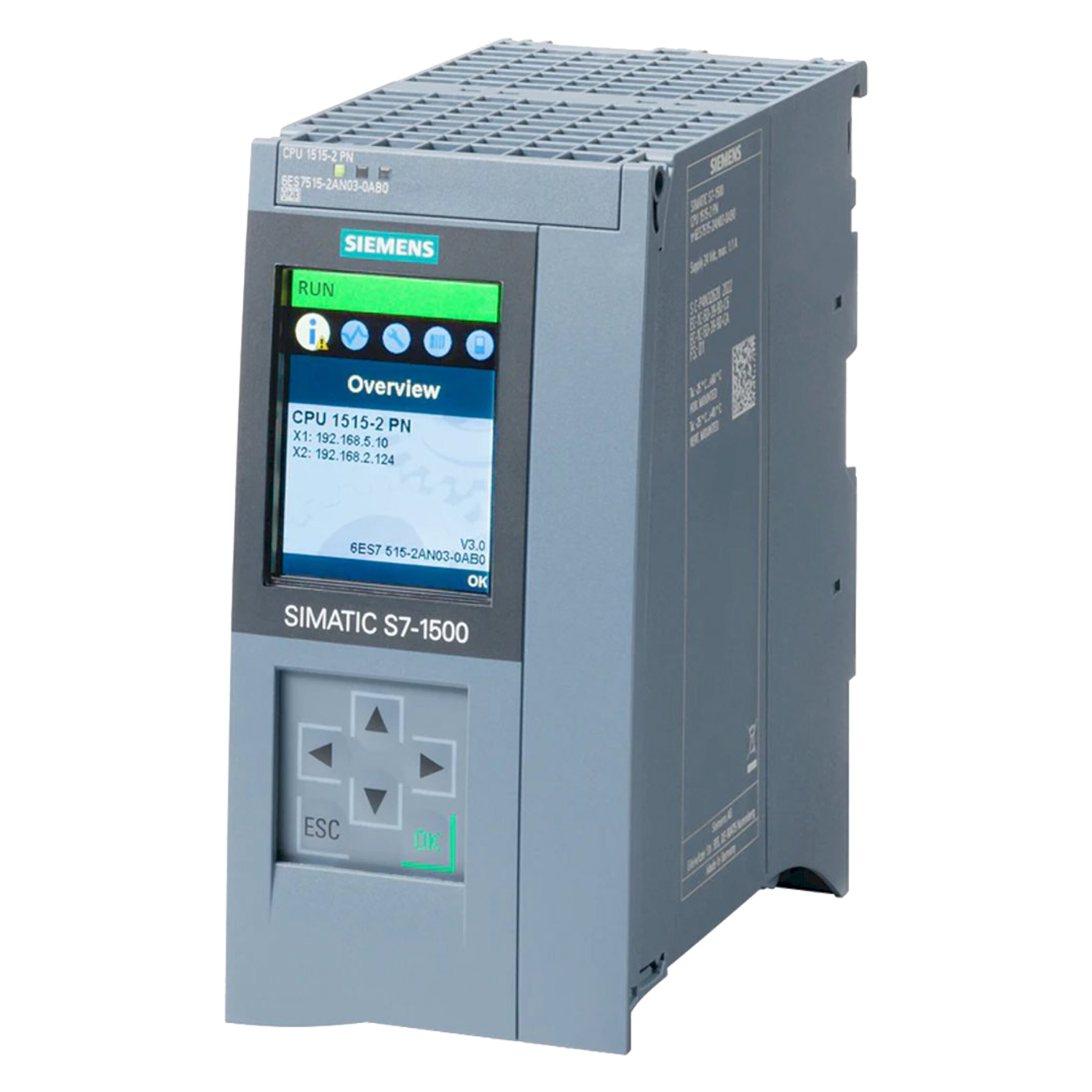 [36367] CPU 1515-2PN 1MB/4,5MB 2PTOS PN 24VCC Siemens