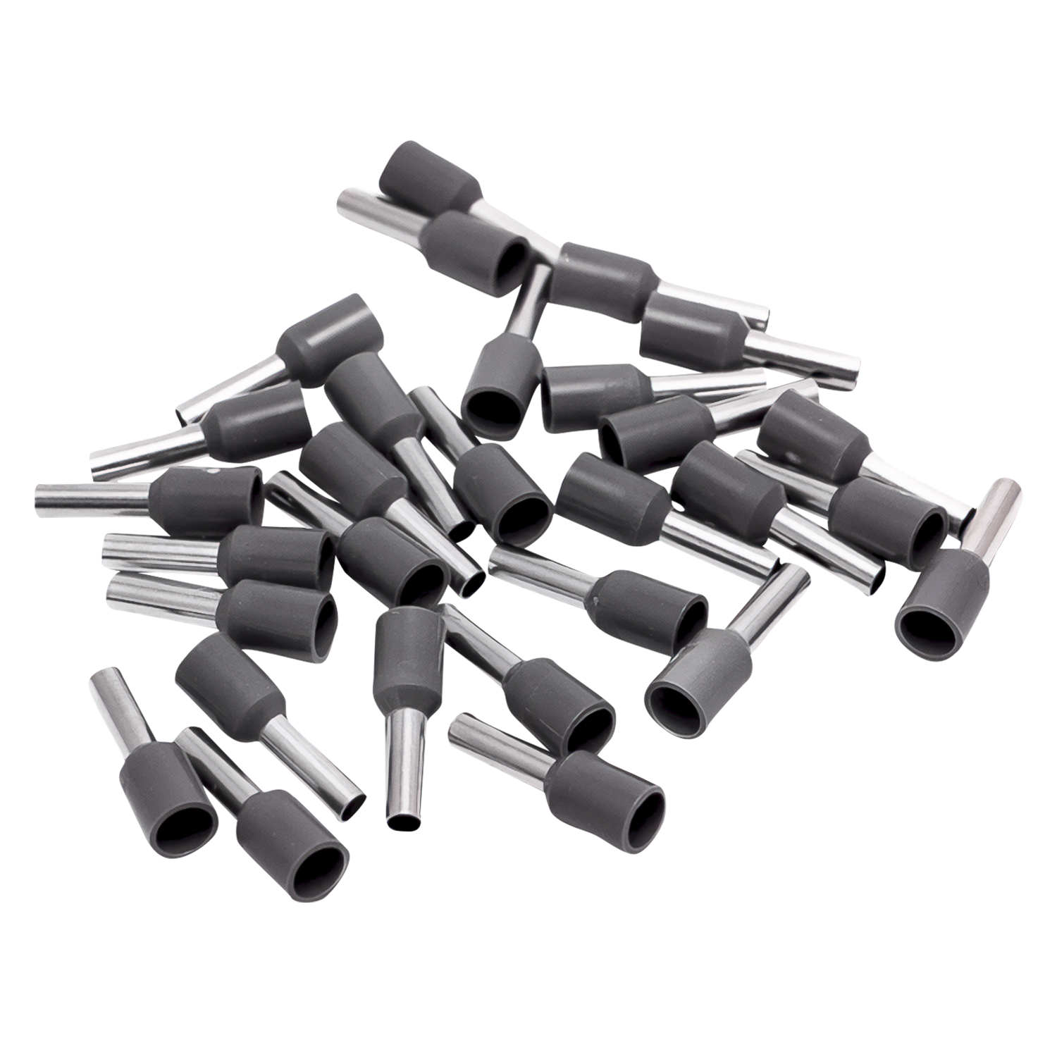 [25992] Puntera Tubular 2,5mm2 x100u Gris Tbcin