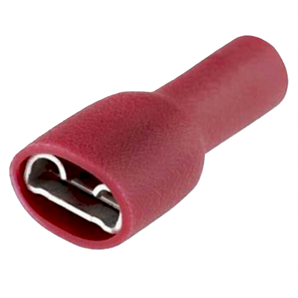 Terminal Pala Hembra A18 Rojo Largo 6,3mm Tbcin
