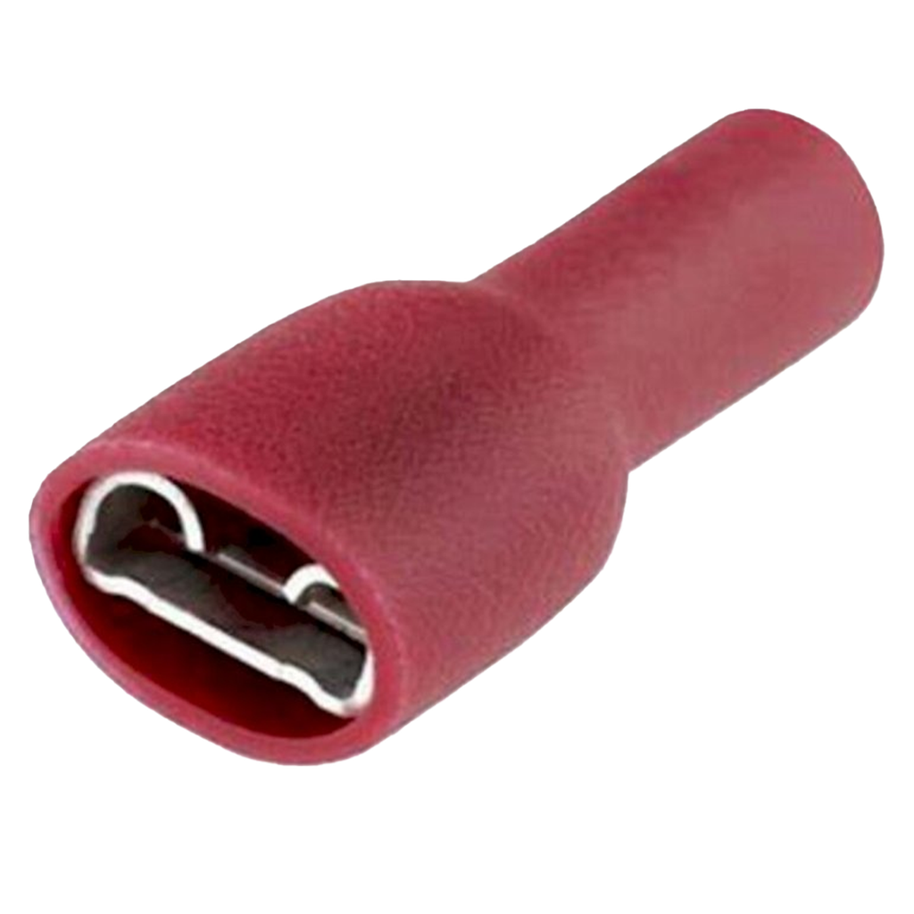 [37163] Terminal Pala Hembra A18 Rojo Largo 6,3mm Tbcin