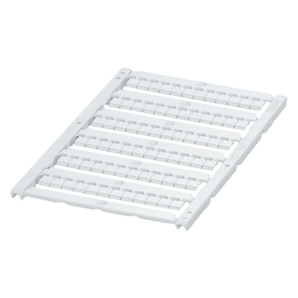 [23642] Plancha P/Bornes 5mm 72 Identificadores Rotulados Blanca Phoenix Contact
