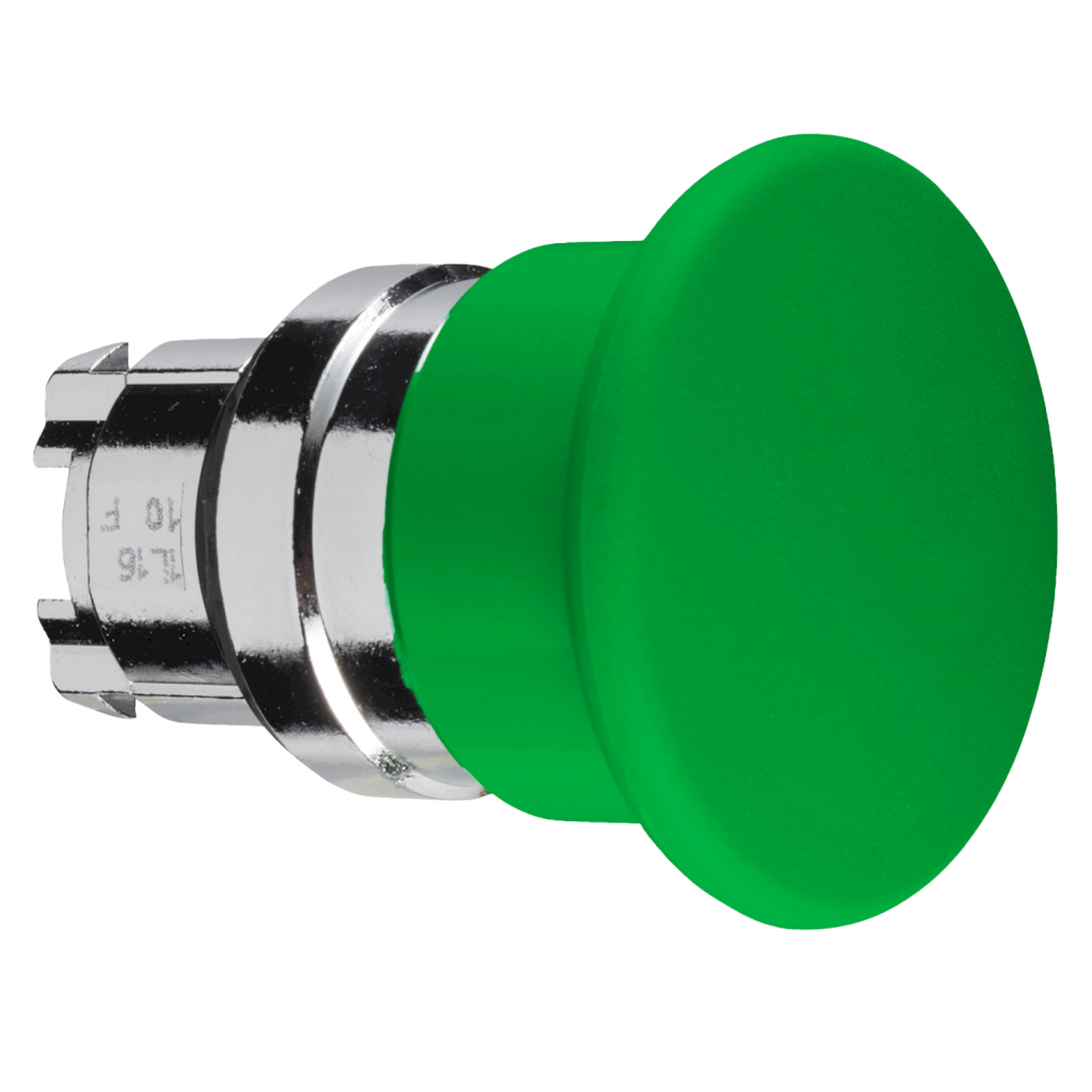 Pulsador Hongo XB4 Verde Metal S/Contactos Integrados Schneider Electric
