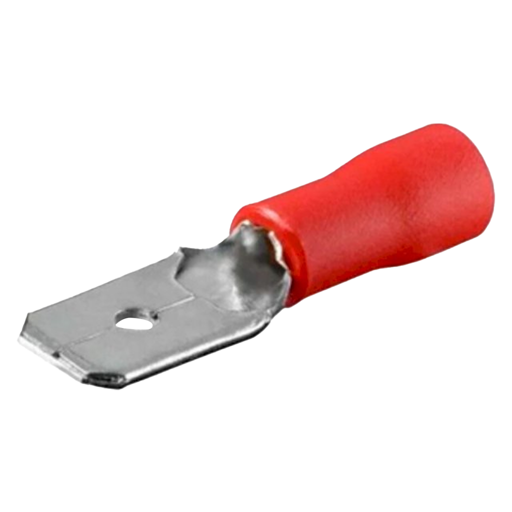 [37165] Terminal Pala Macho A21 Rojo Largo 6,3mm Tbcin