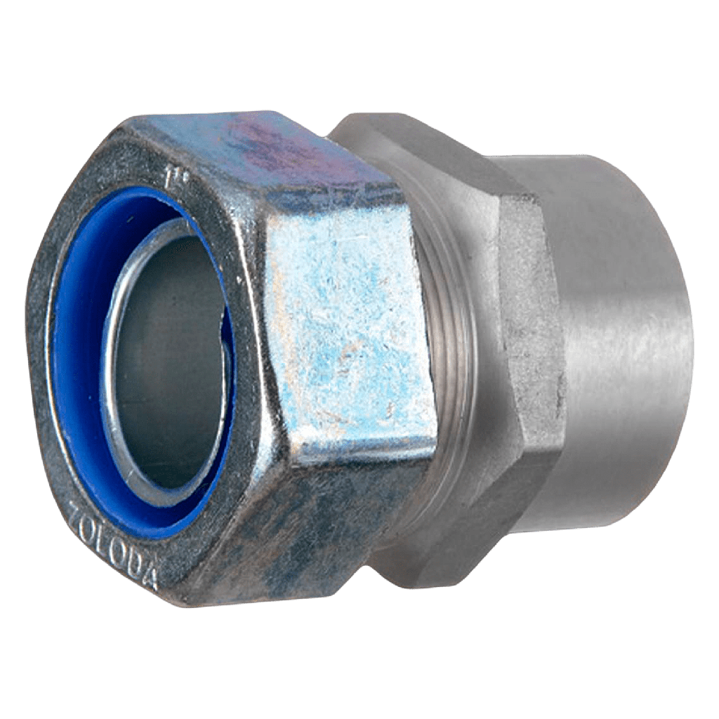 [20197] Conector Recto Hembra Rosca P/Flexible 1' 25mm Zoloda