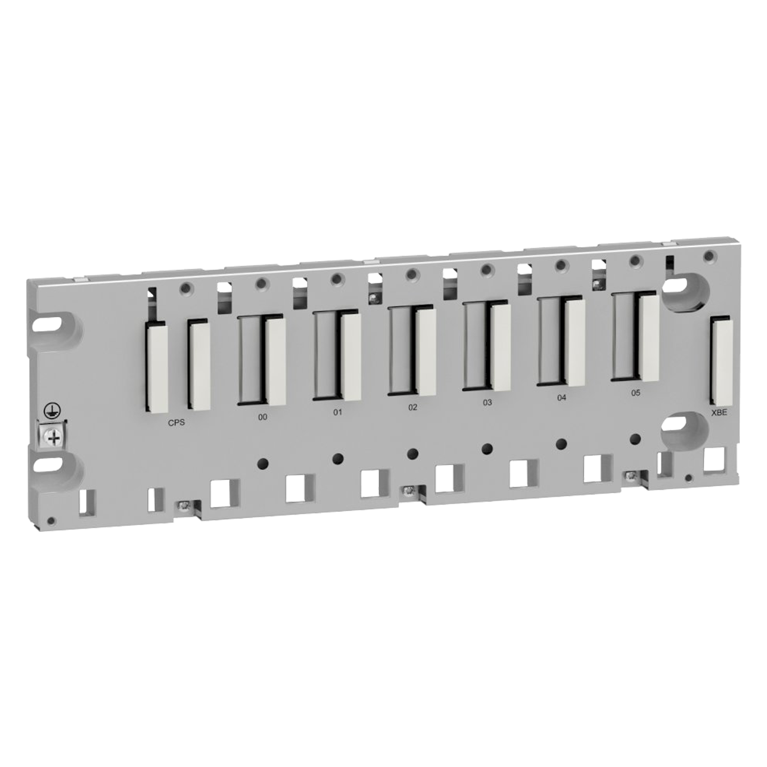 [22016] Bastidor Rectangular P/Montaje Sobre Panel/Placa de Montaje PVC 6 Módulos Gris Schneider Electric