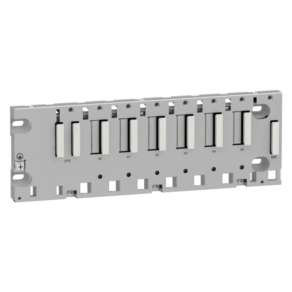 [22016] Bastidor Rectangular P/Montaje Sobre Panel/Placa de Montaje PVC 6 Módulos Gris Schneider Electric