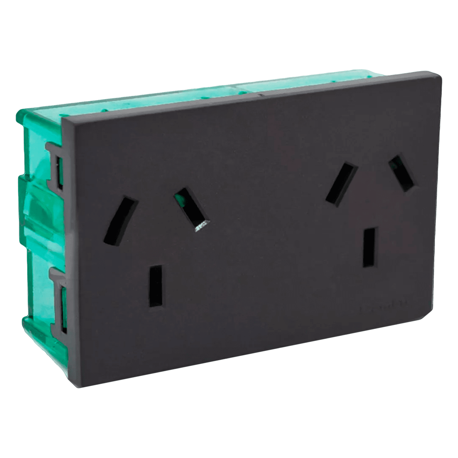[18210] Toma C/Tierra Doble 10A 220V 3 Patas Planas Easyfit Gris Cambre