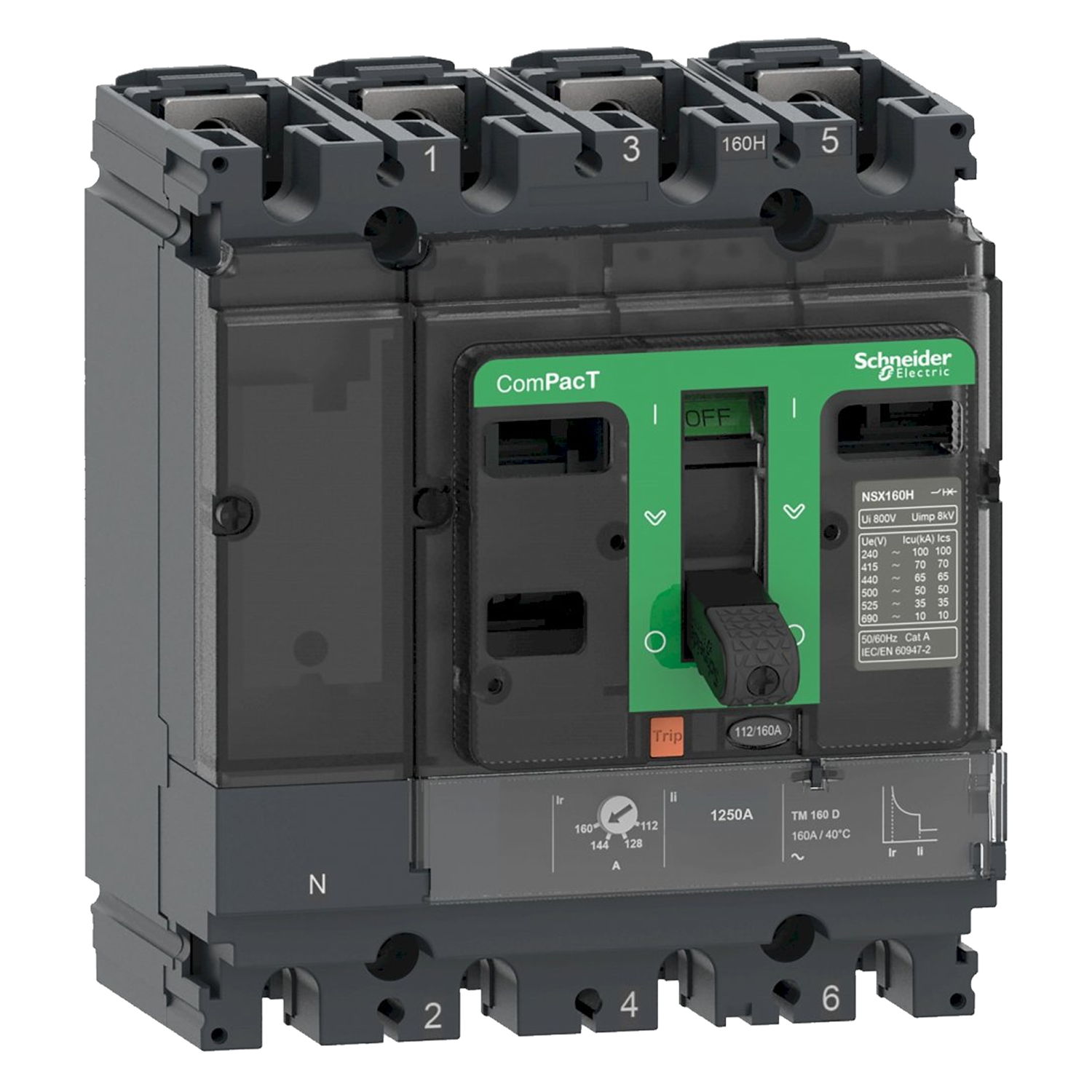 Interr. NSX160H 4P 160A 690VCA Schneider Electric