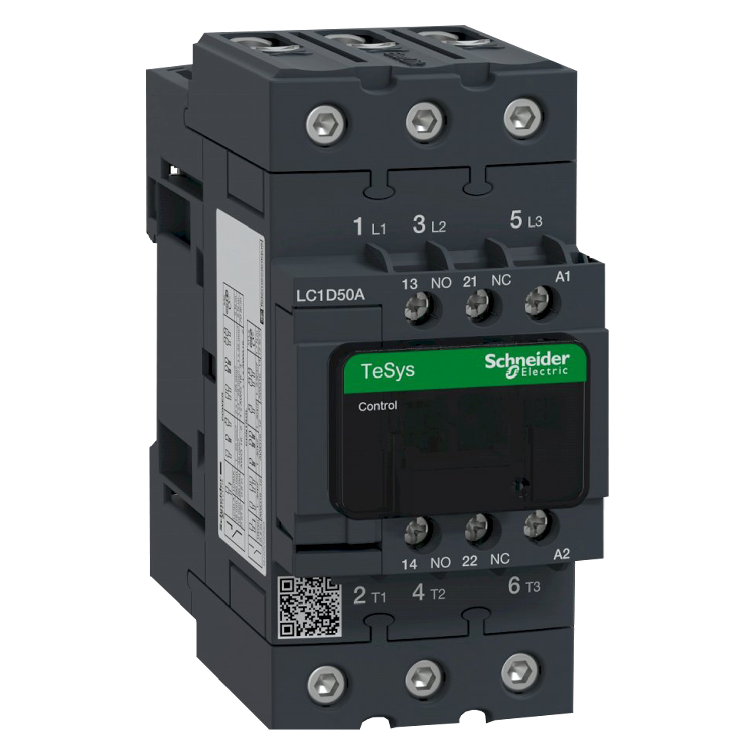 Contactor LC1D 3P 50A 690VCA 22kW 3NA Schneider Electric