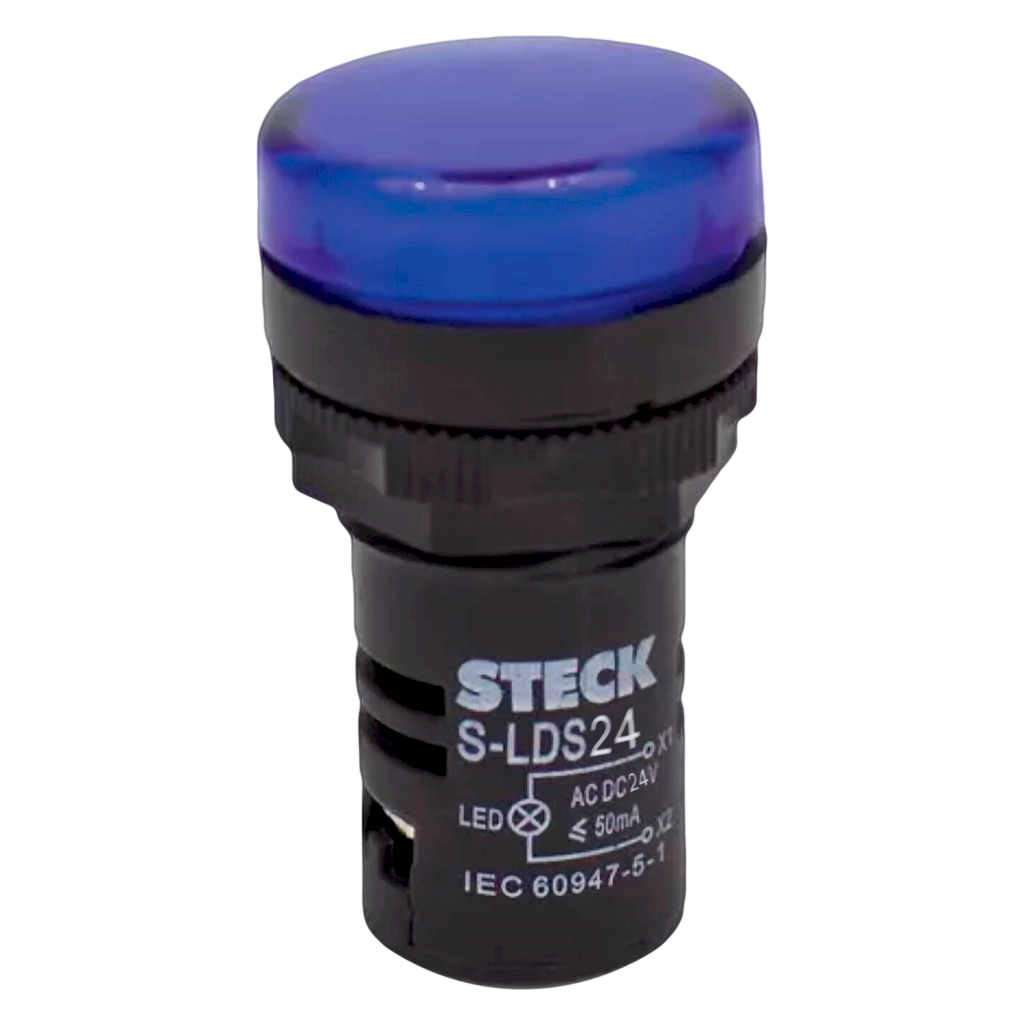 OJO DE BUEY STECK PCO AZUL 24VCA/DC SLDS244