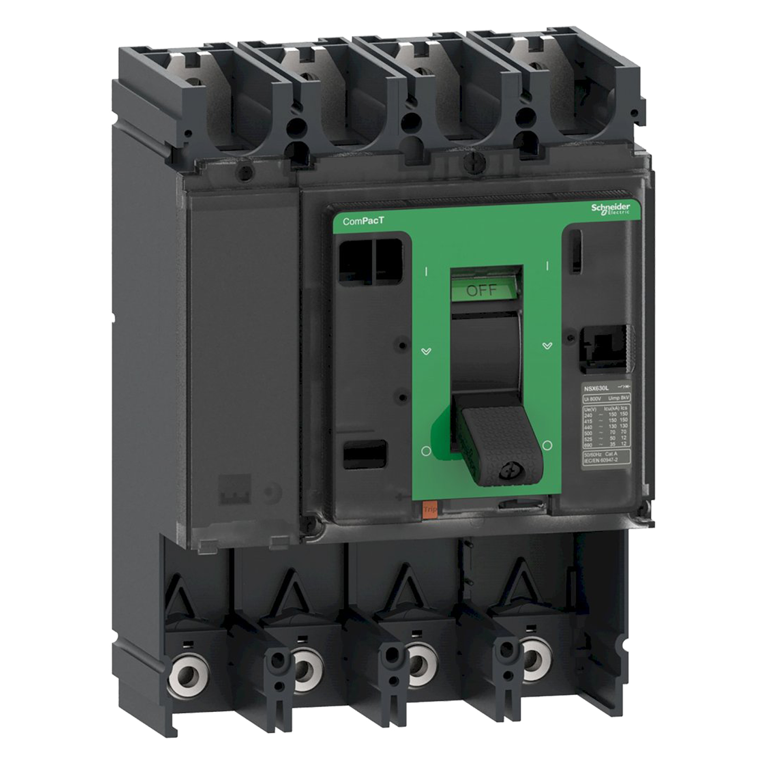 Interr. NSX400F 4P 400A 380/415VCA 36kA S/Rele Schneider Electric
