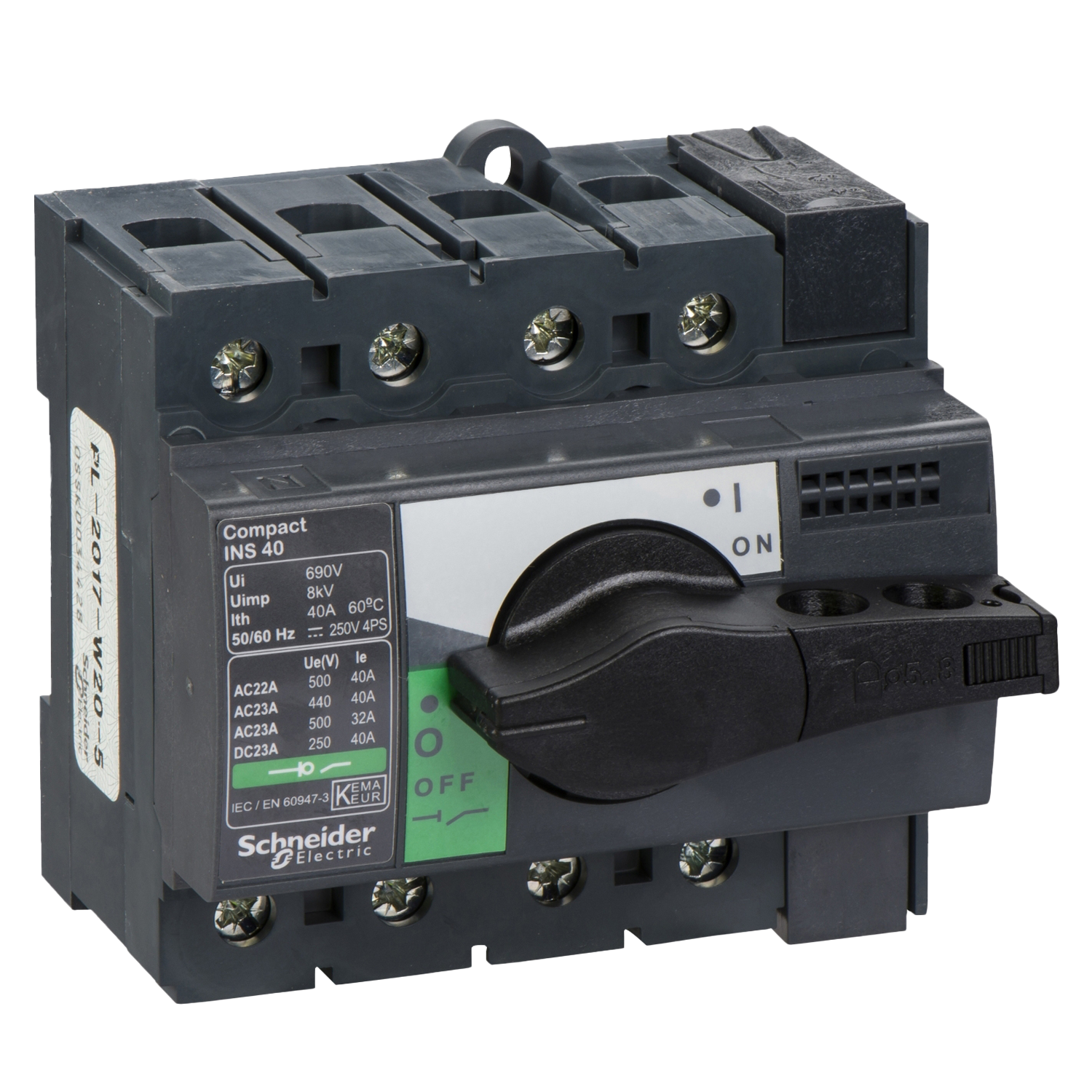 Interr. Manual Compact 4x40A 380VCA Maneta Giratoria Schneider Electric