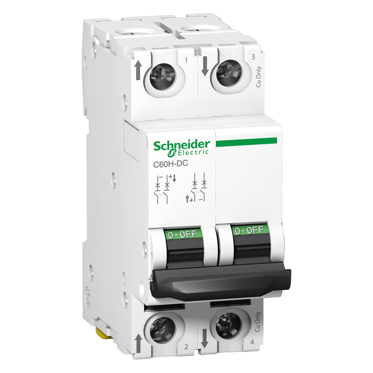 [16597] Interruptor Termomagnético A9N61 2x4A 20KA Curva C Schneider Electric
