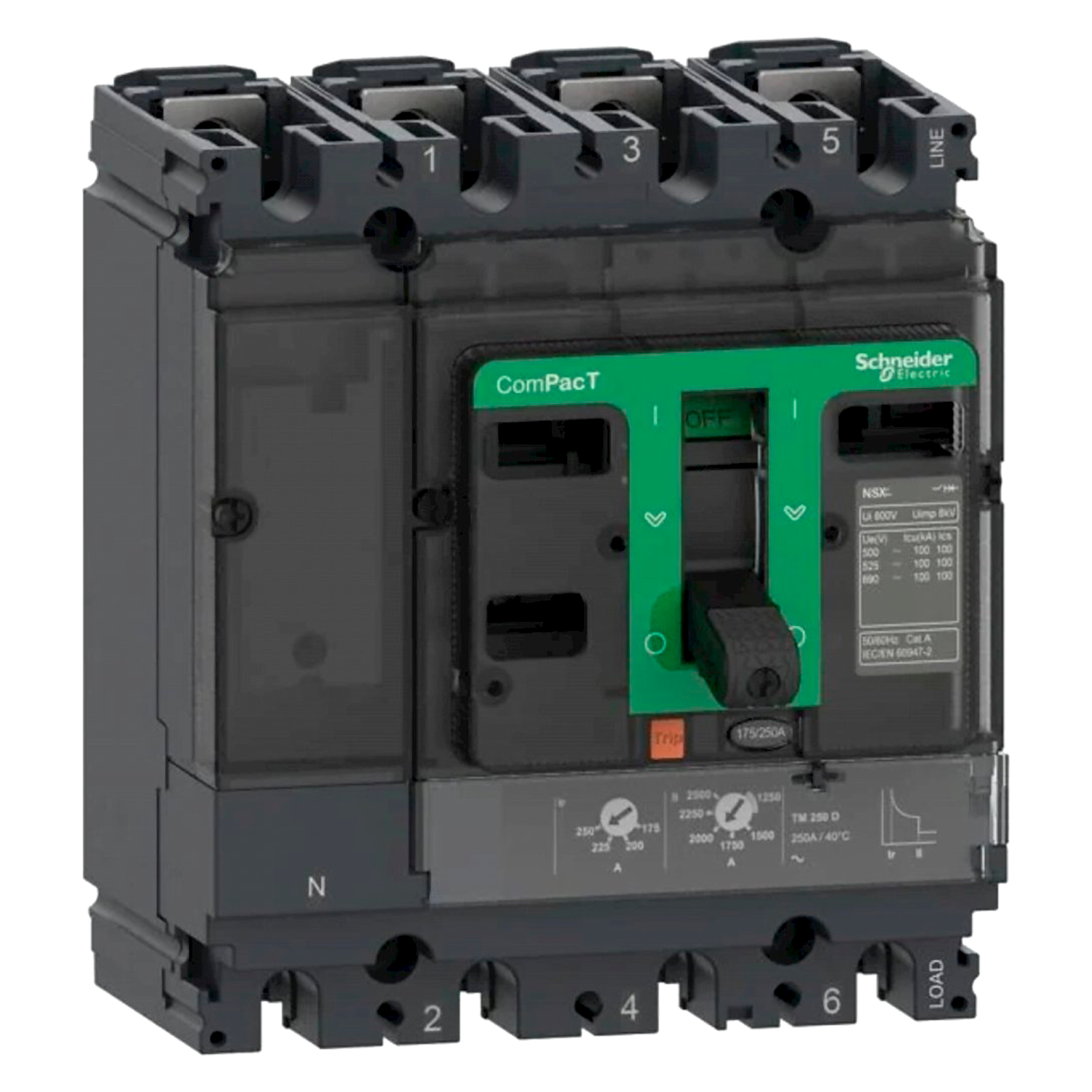 Interr. NSX160B 4P 125A 415VCA Schneider Electric