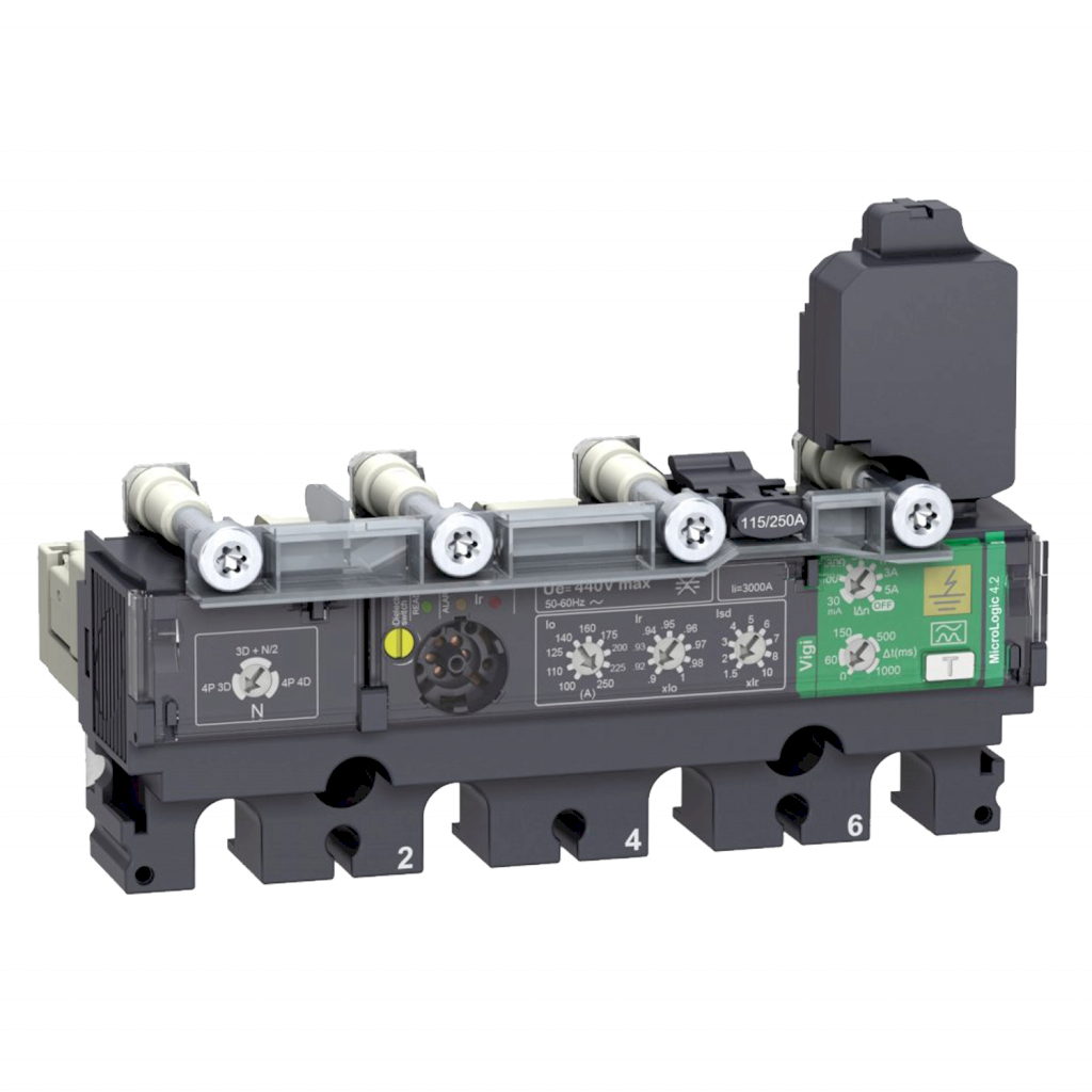 [35458] Relé Compact NSX(100 a 250) Unidad de Disparo Electrónica Regulable Hasta 690VCA 250A Schneider Electric