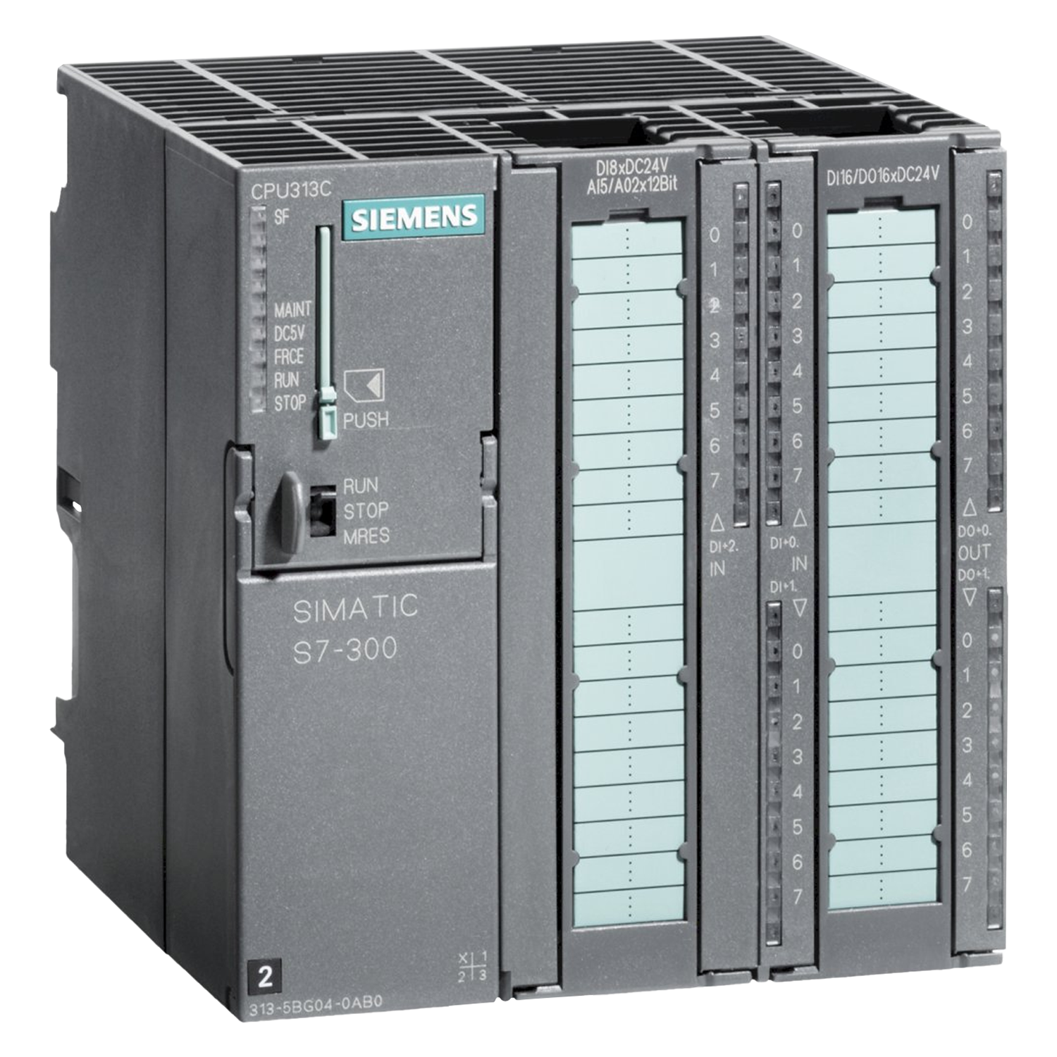 [736] CPU 313C 128KB (24DI/16DO/4AO/1PT100/2AO) 1xMPI 24VCC S/Conector Siemens