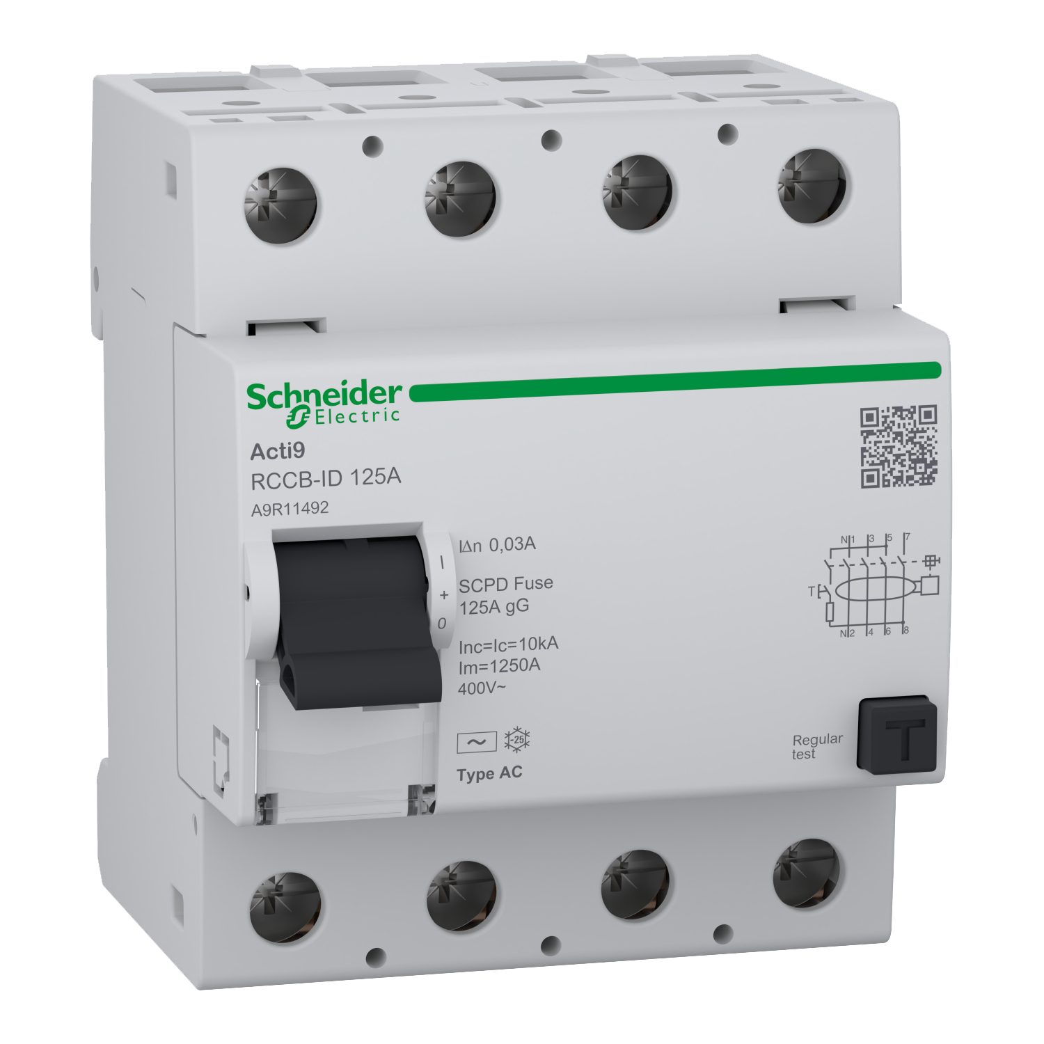 [37668] Interruptor Diferencial A9R11 4x125A 30mA Schneider Electric