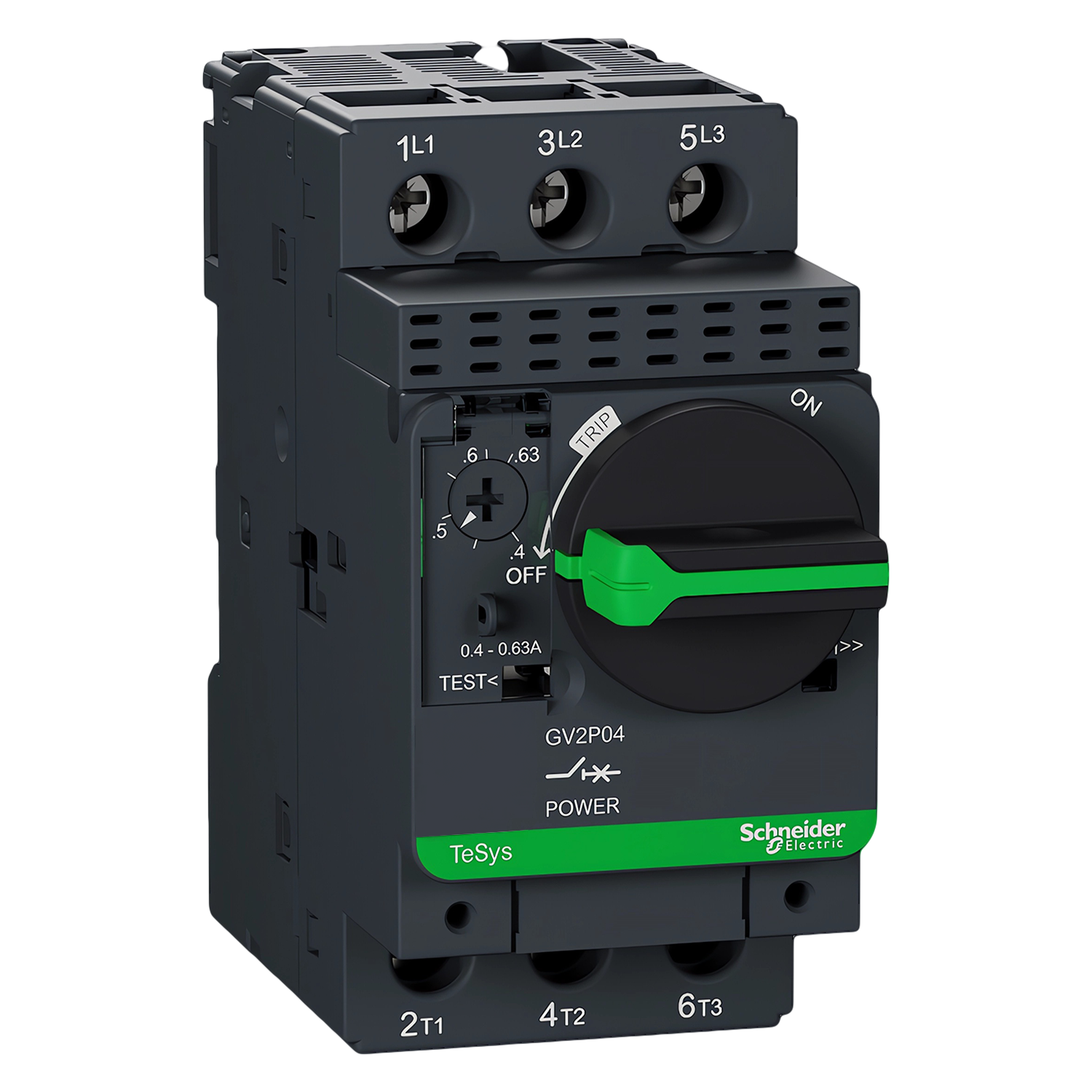 Guardamotor Magnetotérmico GV2 0,4-0,63A 100kA Schneider Electric