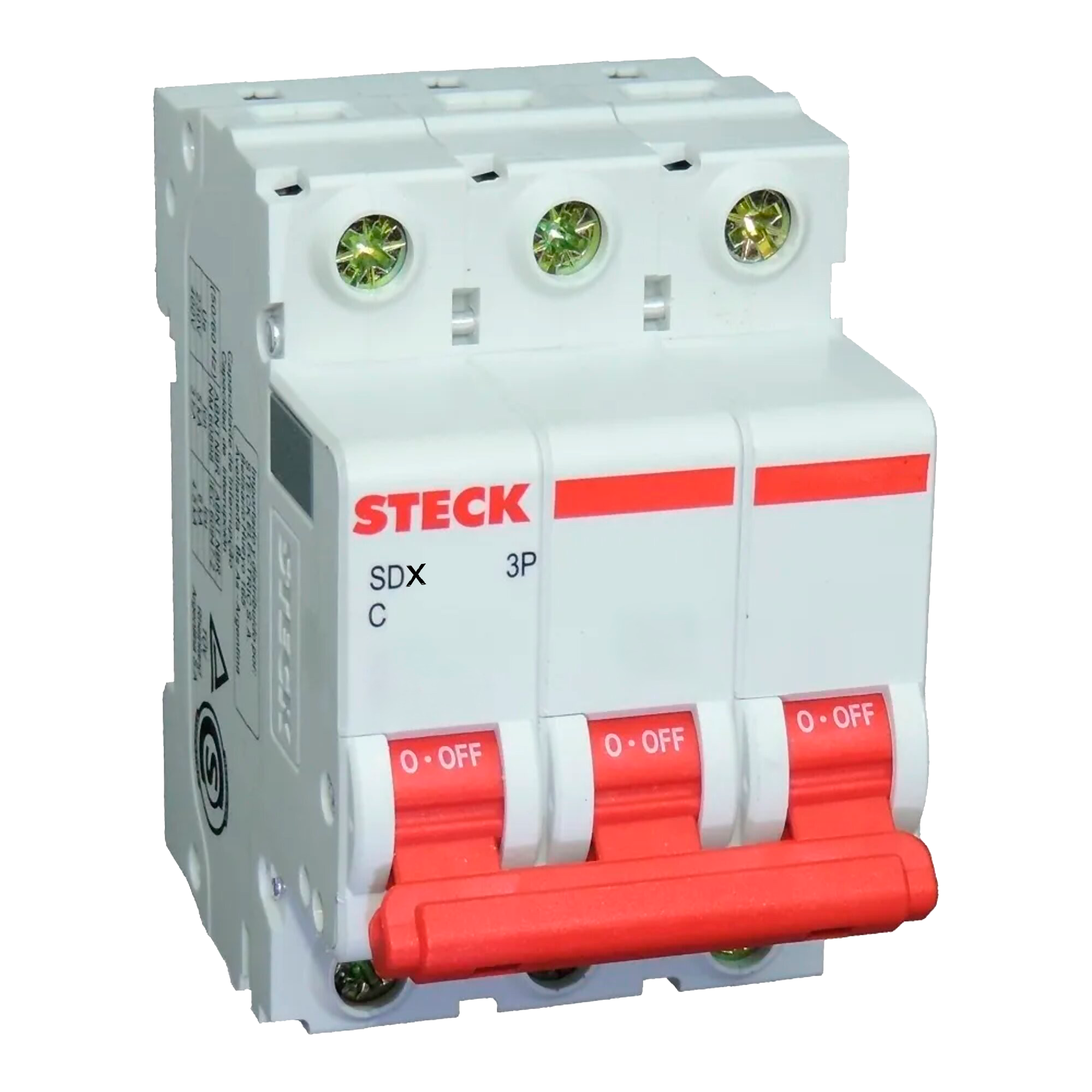 [37032] Interruptor Termomagnético SDX63 3x16A 4,5kA Curva C Steck Electric