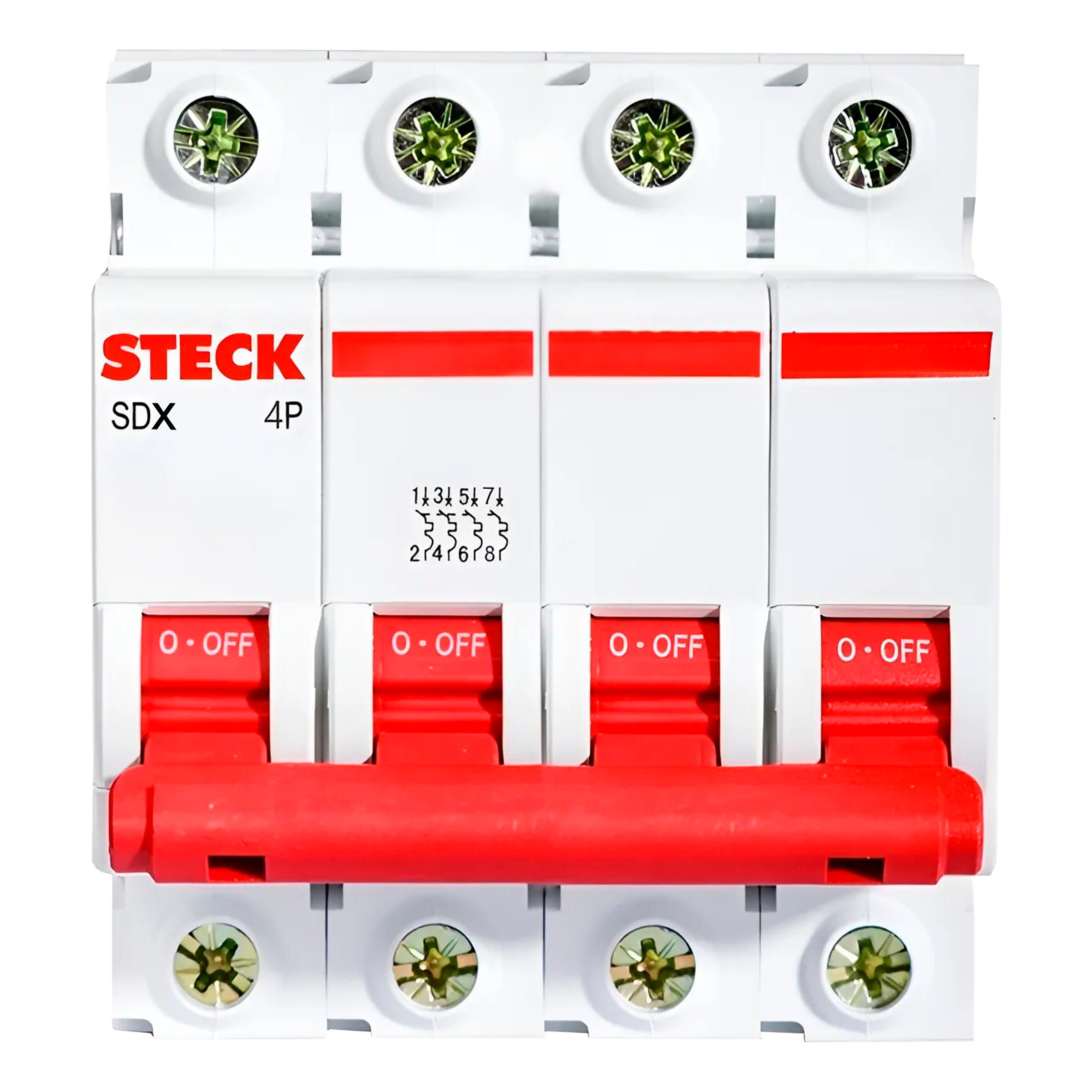 Interruptor Termomagnético SDX64 4x10A 4,5kA Curva C Steck Electric