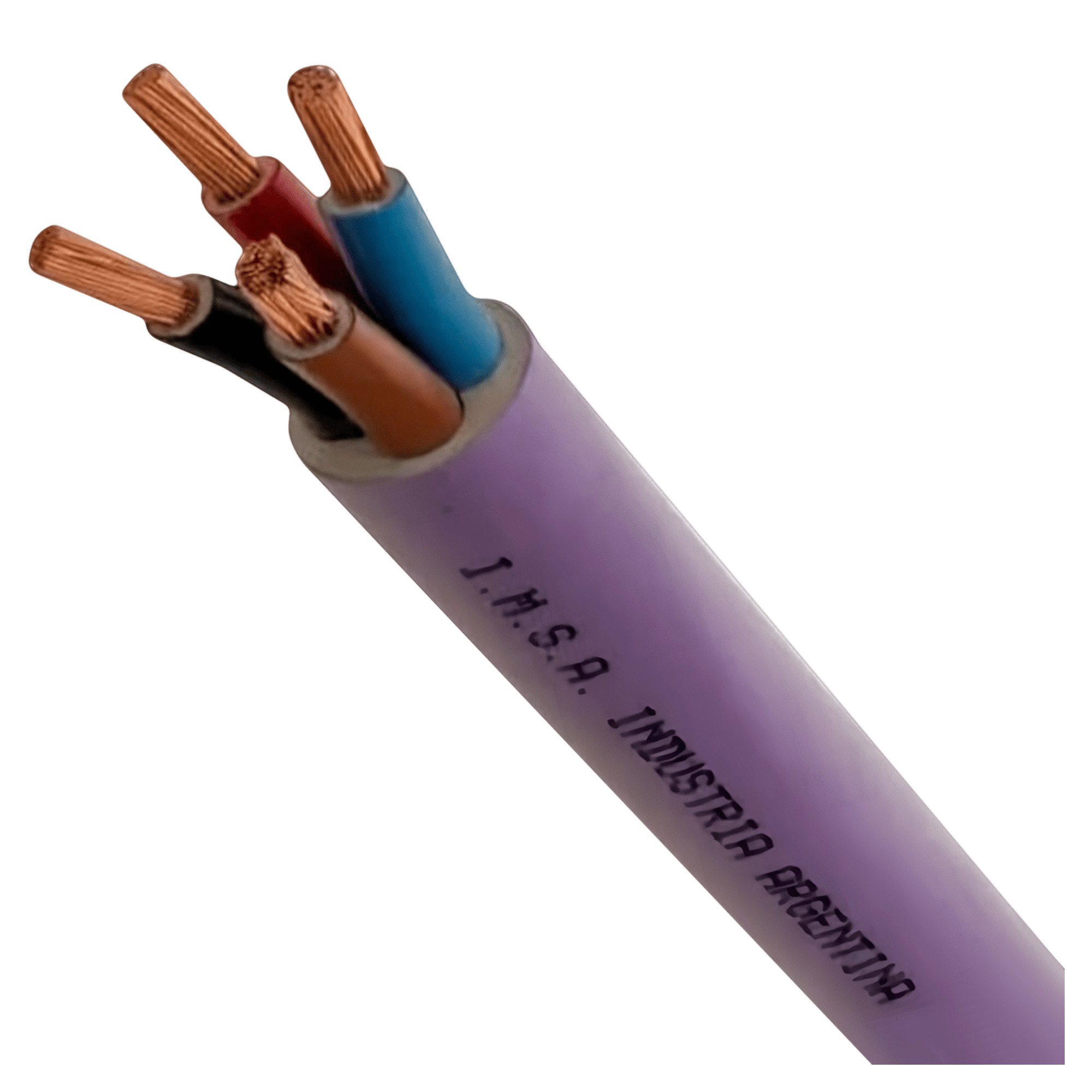 [23149] Cable Subterraneo 4x4mm2 30A PVC Violeta Imsa