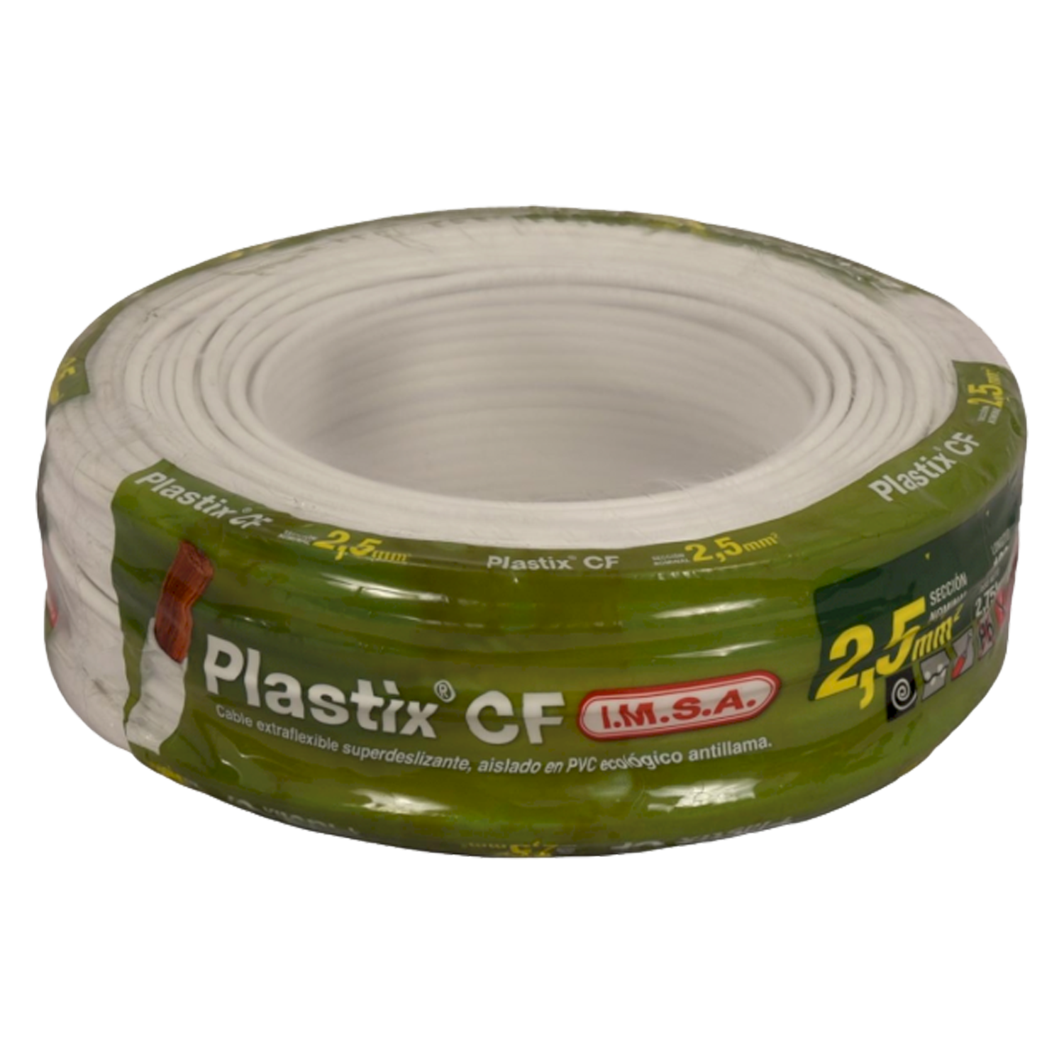 Cable Unipolar 2,50mm2 PVC Blanco (x 100Mts) Imsa