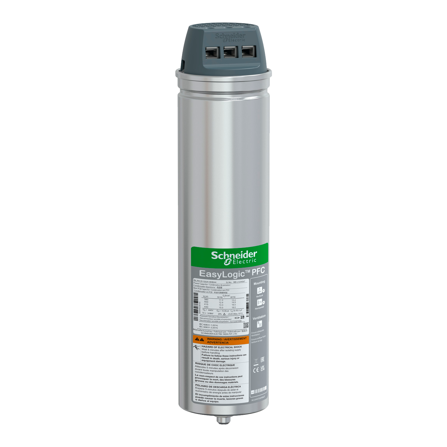 [37388] Capacitor Varplus 3 Fases 440VCA 15Kvar Schneider Electric