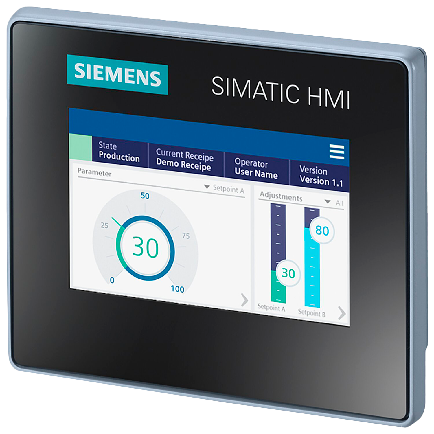 [36877] Panel Basic Unified HMI MTP400 4,3" Touch TFT Interfaz Profinet 24VCC Siemens