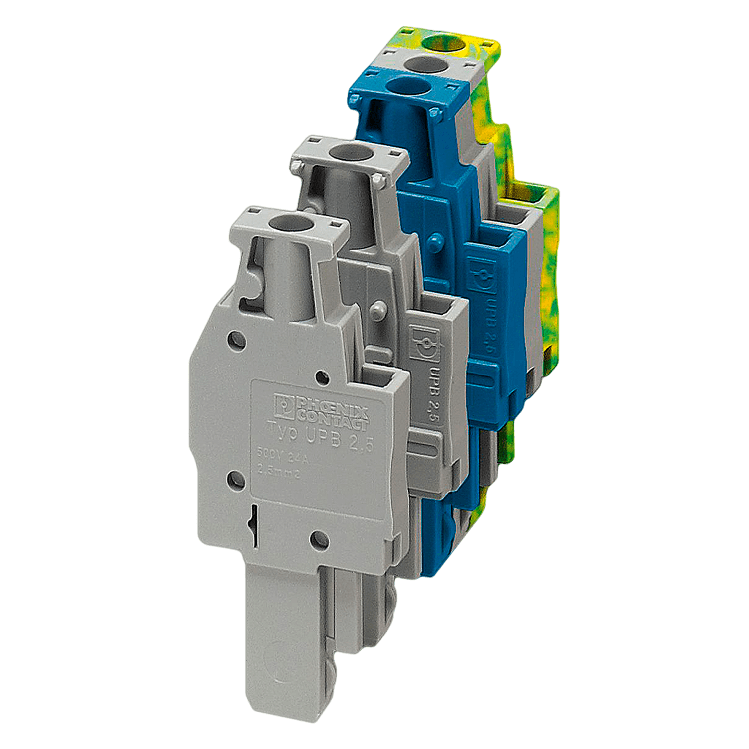 [30458] Conector a Tornillo 1 Polo 24A 500VCA Gris Phoenix Contact