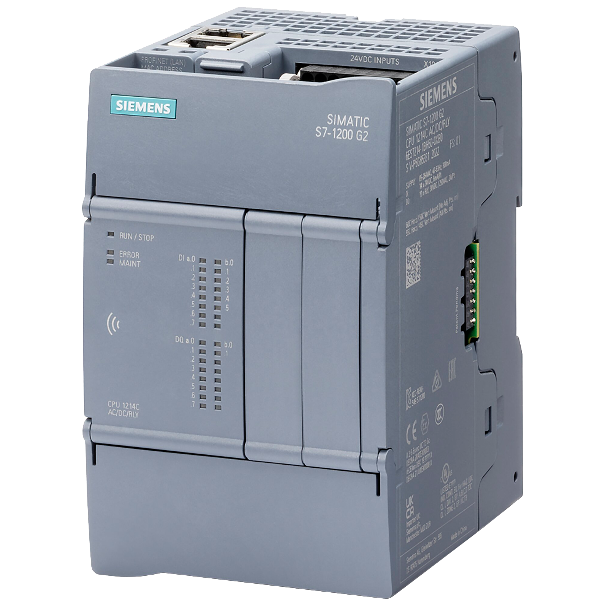 [34407] CPU 1214C G2 DC/DC/Relé (14DI/10DO) Alimentación 24VCC FirmWare V4.1 Siemens