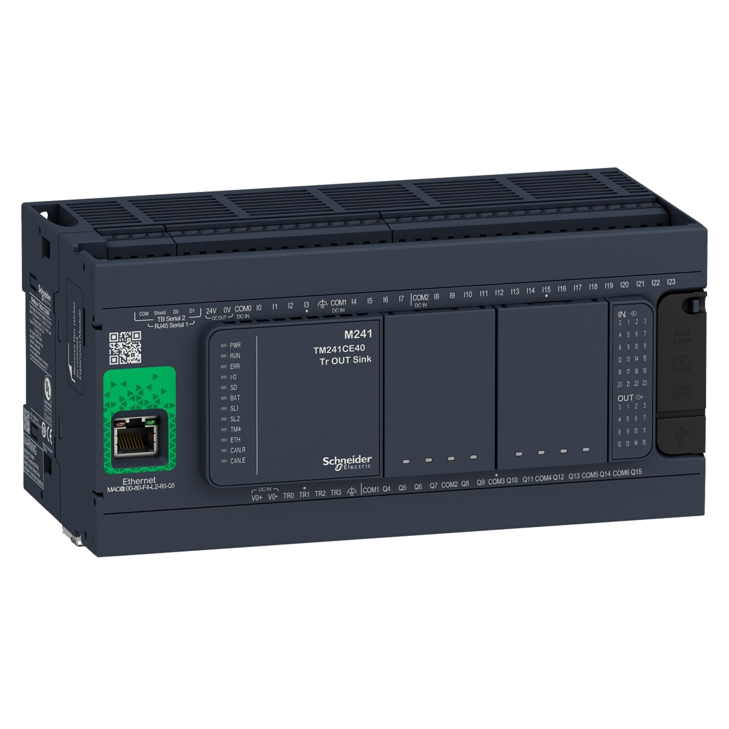 CPU M241 (24DI/20DO) 1xRJ45/RS485/USB 2.0 220VCA Schneider Electric