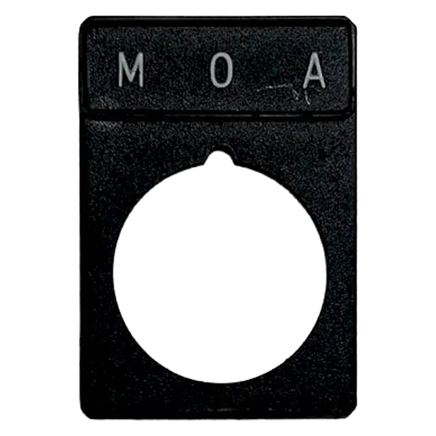 [26672] Etiqueta "M,0,A" Blanco y Negro P/Botonera Diámetro 22mm Aea