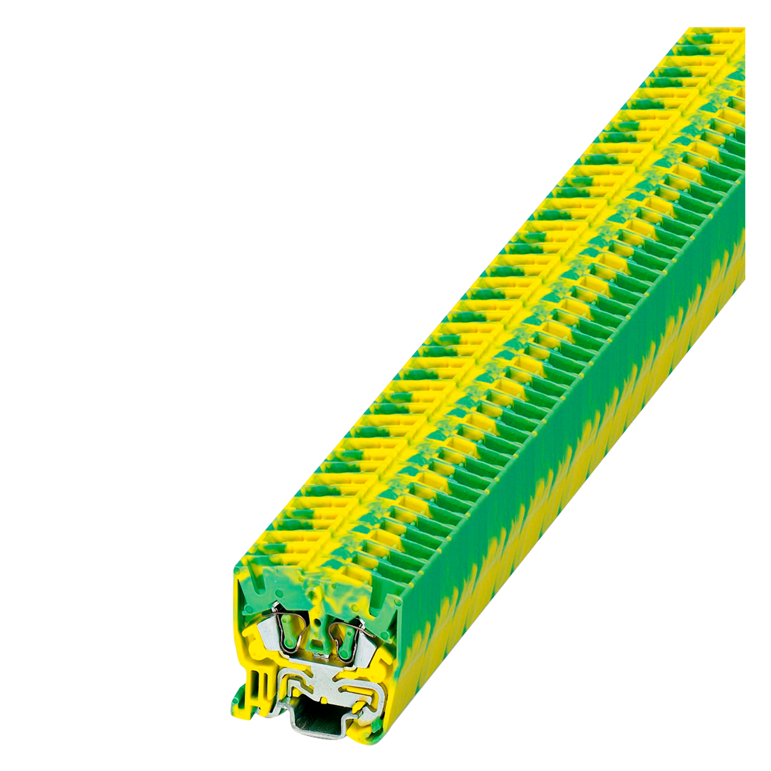 [13771] Miniborne de Tierra P/Riel 15mm A Resorte 2,5mm2 Phoenix Contact