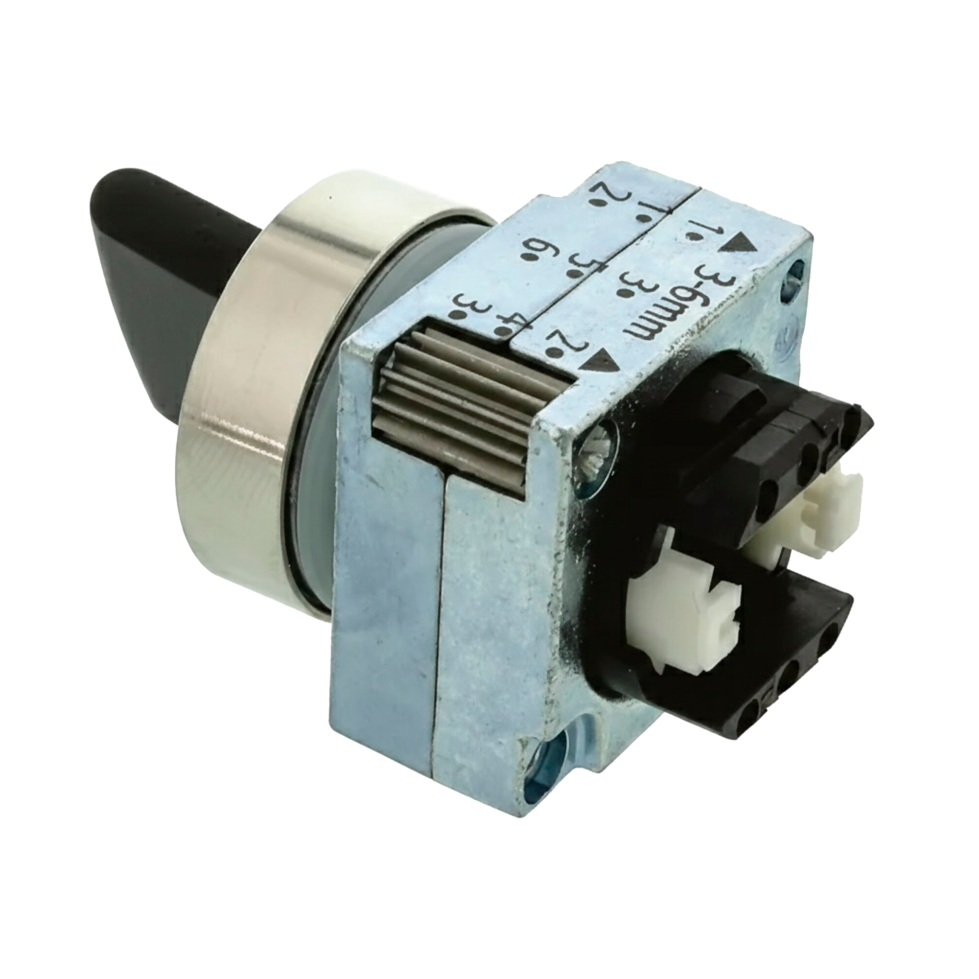 [5648] Cabezal Perilla 3SB Metálica 2 Posiciones C/Retención Negra Siemens