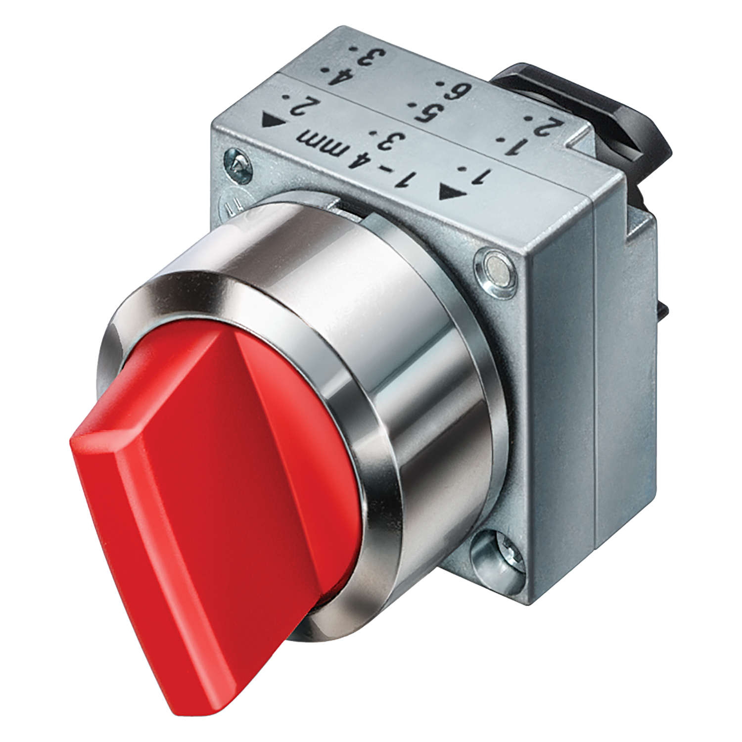 [5649] Cabezal Perilla 3SB Metálica 2 Posiciones C/Retención Roja Siemens