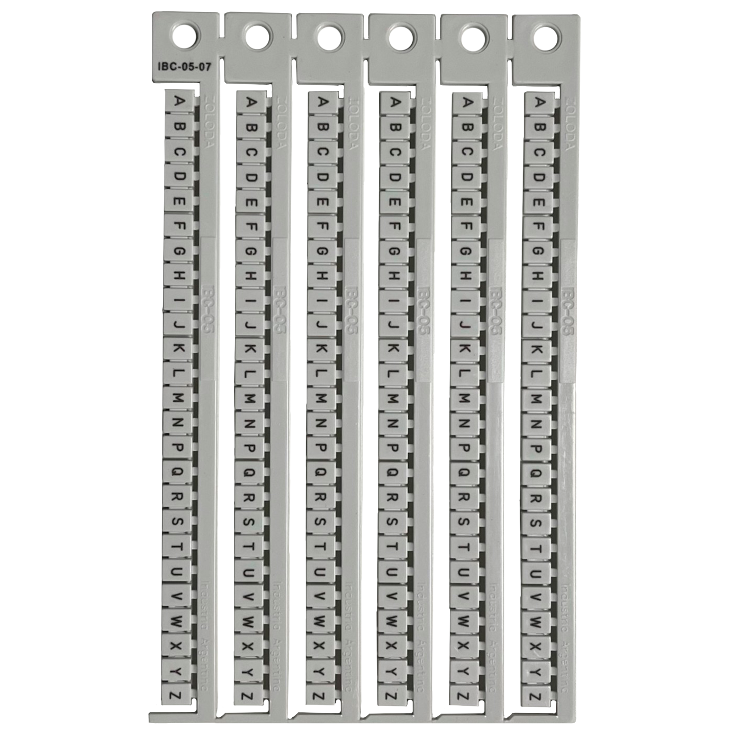 [21944] Plancha Letras A,B,C,D....Z P/Borne 5mm Blanca Zoloda