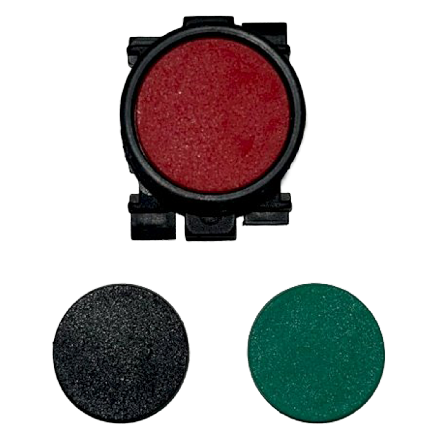 Cabezal Pulsador RP Plástico Rasante S/Soporte S/Retención Rojo/Verde/Negro Aea