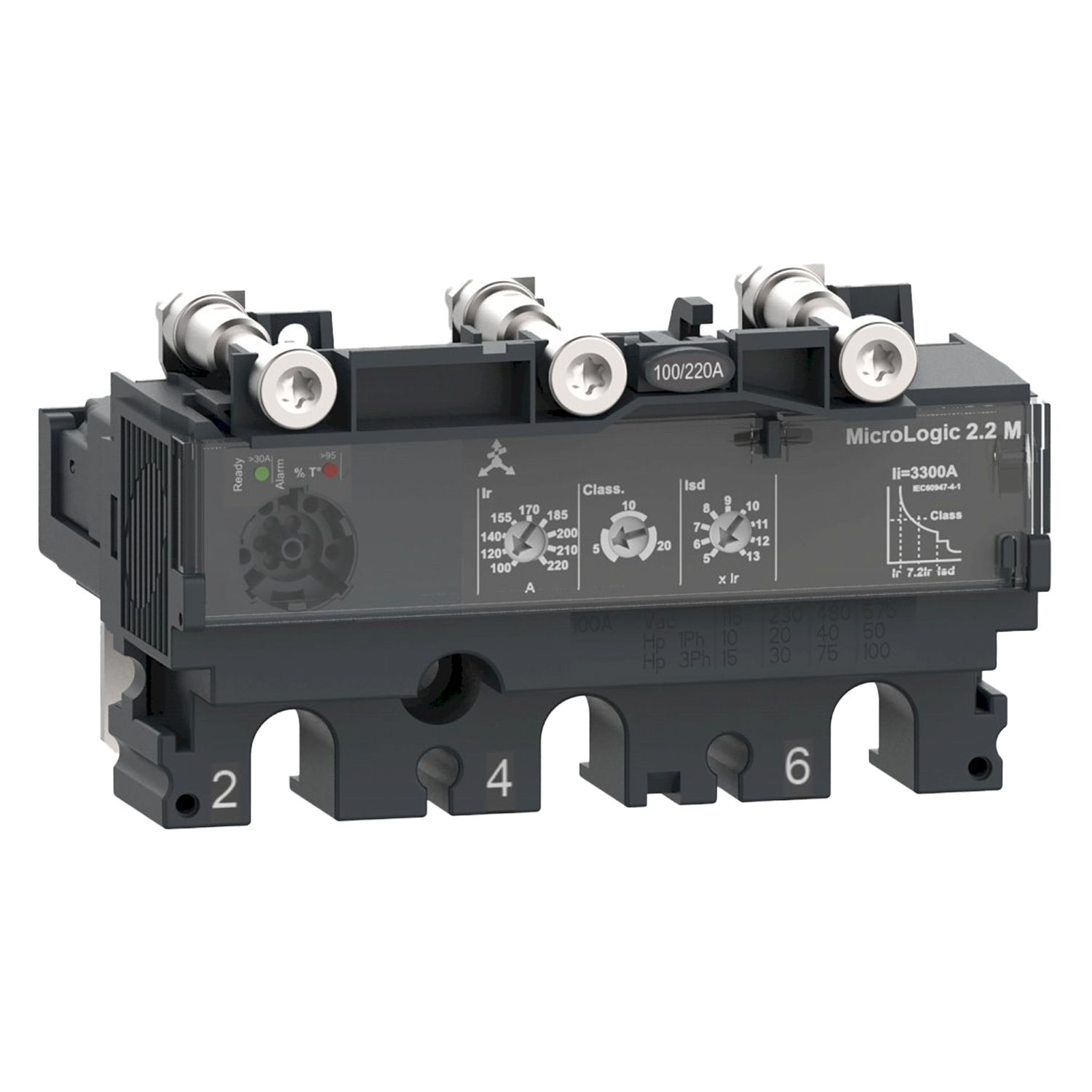 [35659] Relé Micrologic 2.2M P/NSX 100 a 250 Unidad de Disparo Electrónica Regulable Hasta 690VCA 50A Schneider Electric