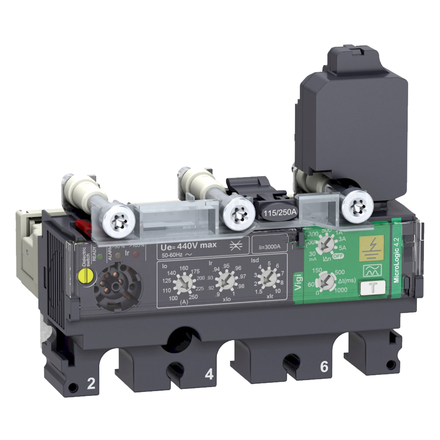 Relé Micrologic 4.2 P/NSX 160 a 250 Unidad de Disparo Electrónica Regulable Hasta 440VCA 160A Schneider Electric