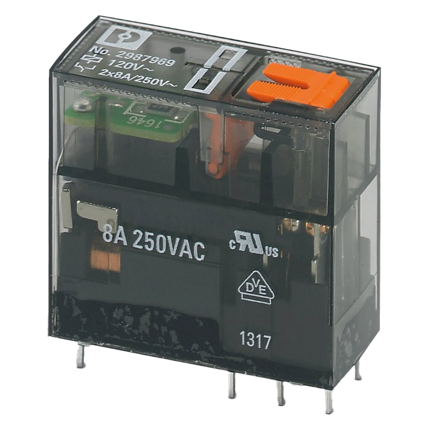 [30419] Relé MR 1 Inversor 1C/O 120VCA 16A C/Led Phoenix Contact
