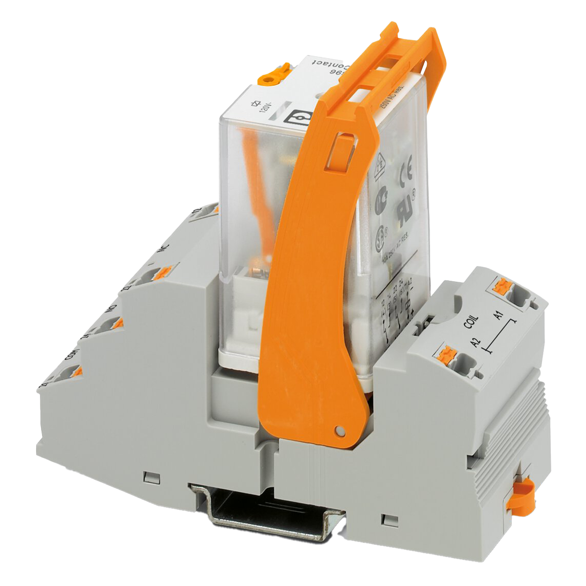 [30417] Relé Rif C/Zócalo 2 Inversores Push 120VCA C/Led Phoenix Contact