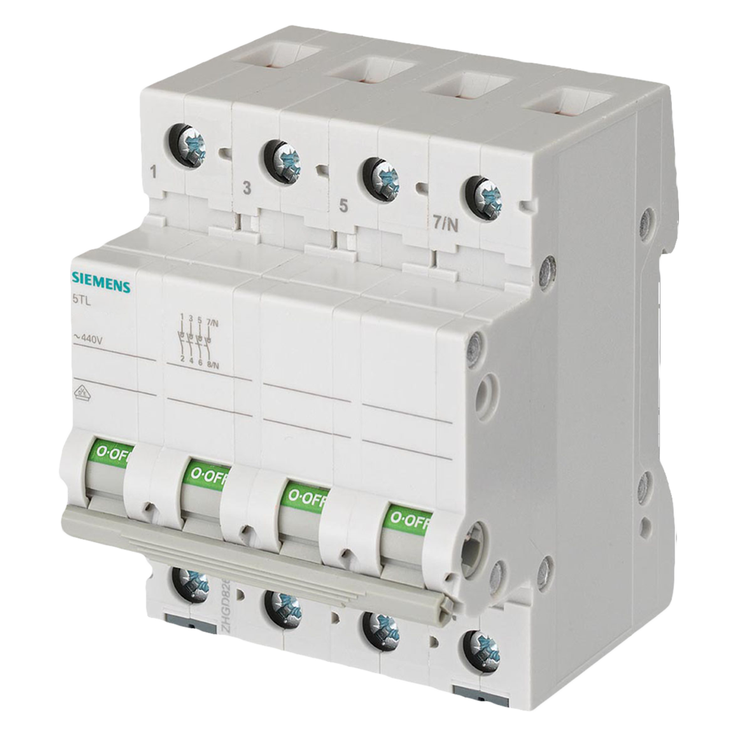 Seccionador a Palanca P/Riel DIN 4P 100A 440VCA Siemens