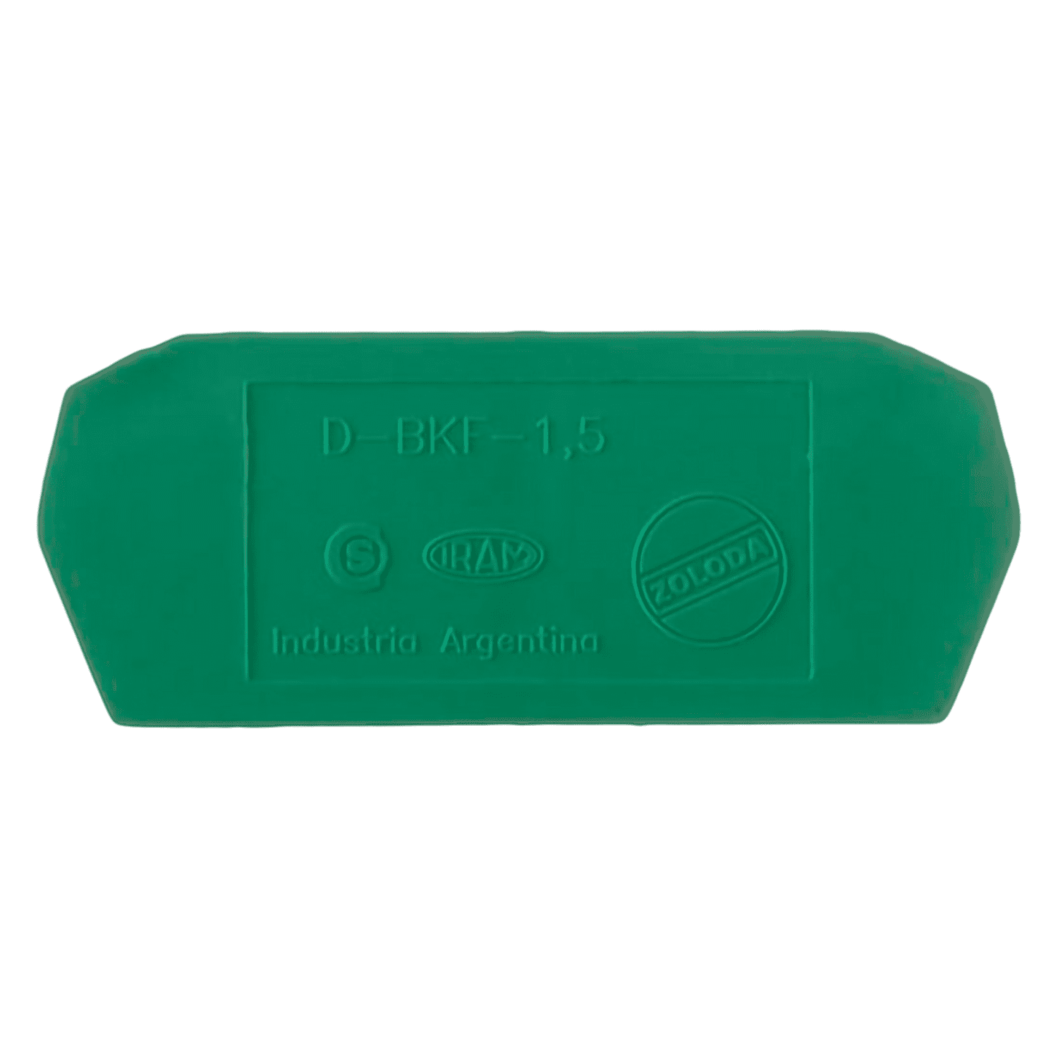 [7257] Tapa P/Borne BKF 1,5mm2 Verde Zoloda