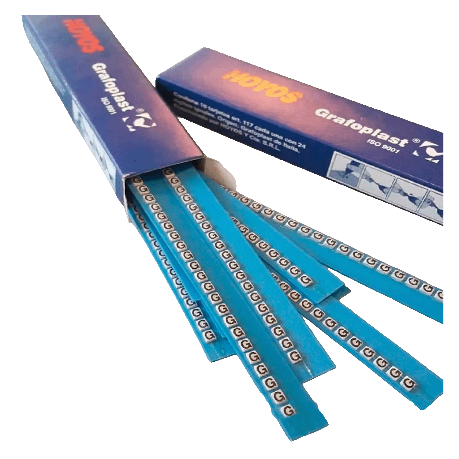 [15016] Tarjeta de Identificadores P/Tubito Blanco Letra G Hoyos