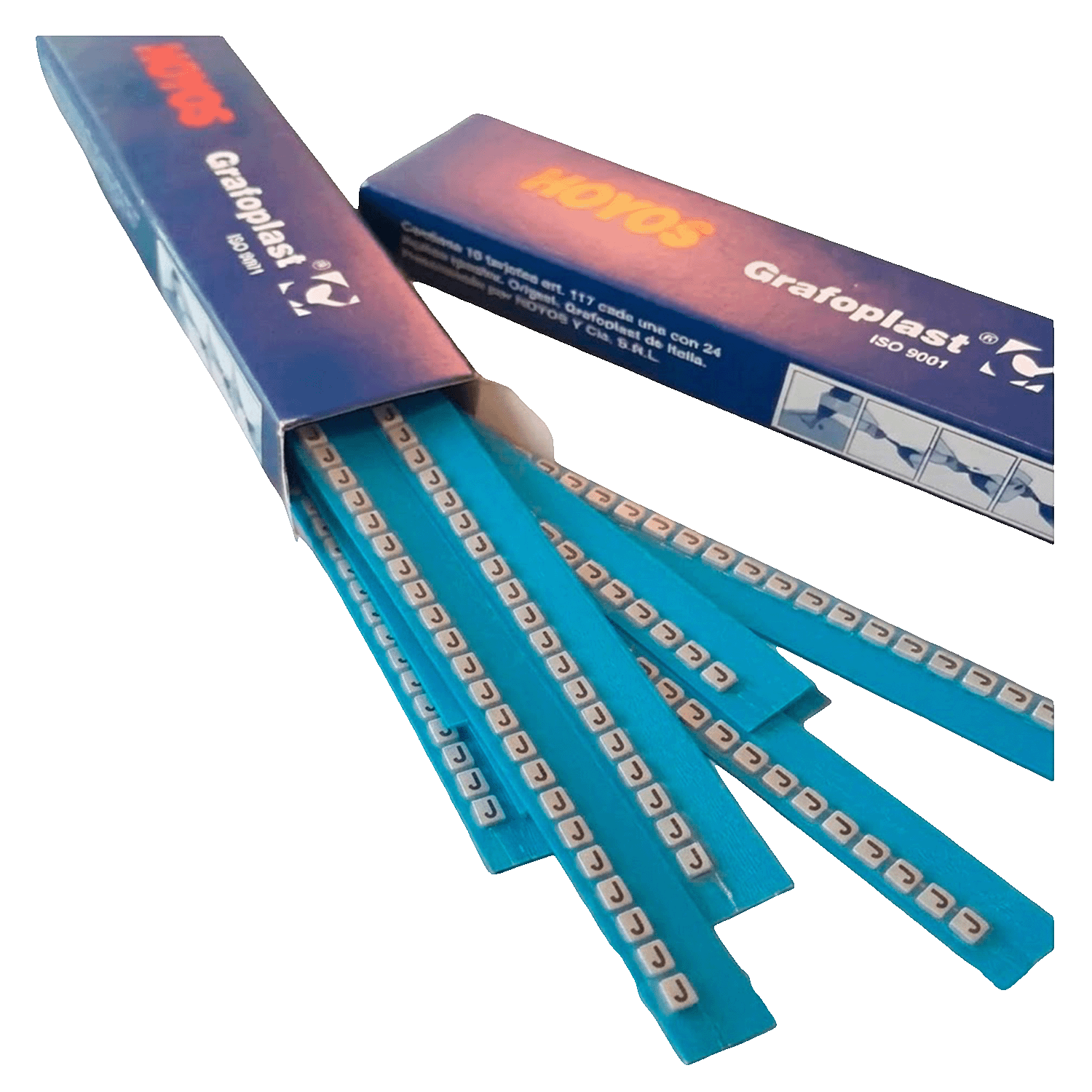 [15019] Tarjeta de Identificadores P/Tubito Blanco Letra J Hoyos