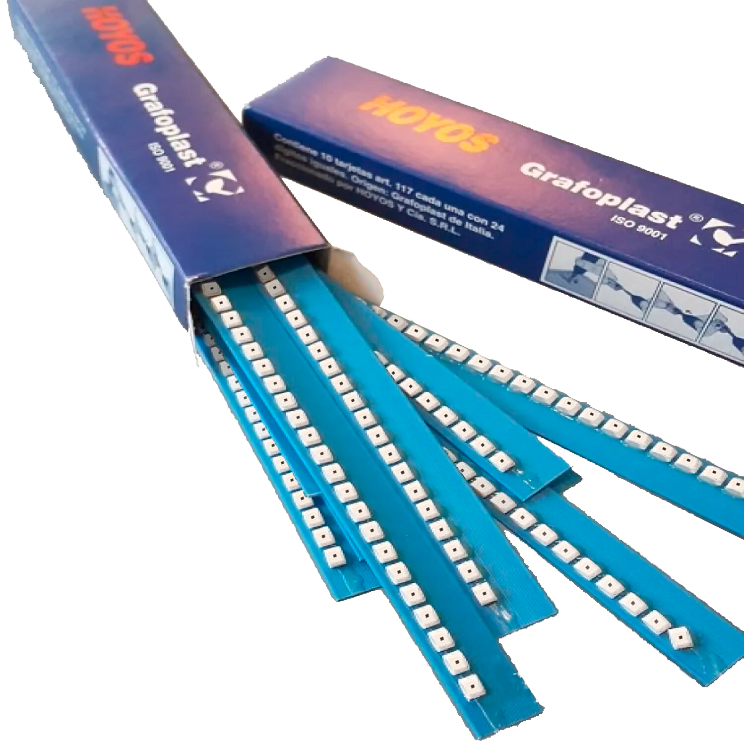 Tarjeta de Identificadores P/Tubito Blanco Símbolo "." Hoyos