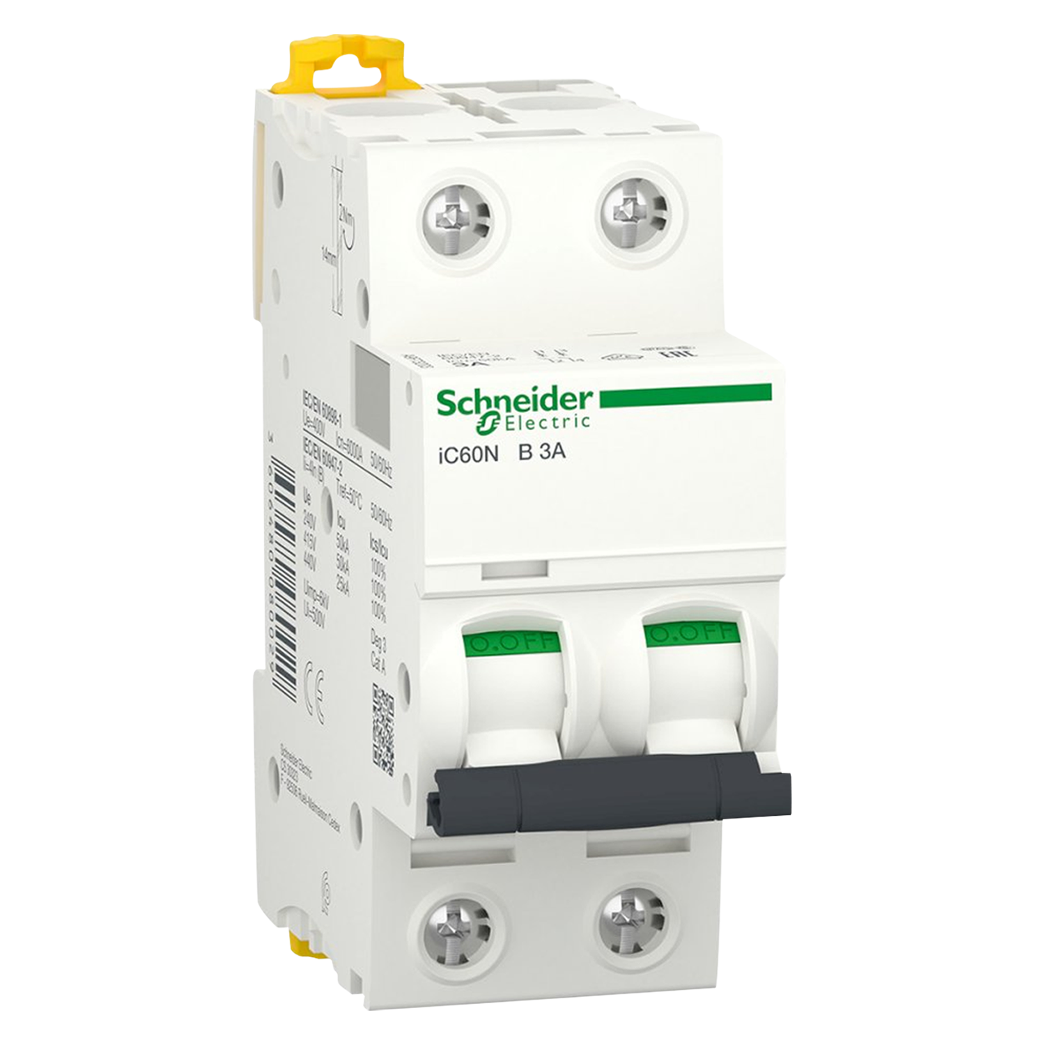 Interruptor Termomagnético A9F73 2x3A 10kA Curva B Schneider Electric