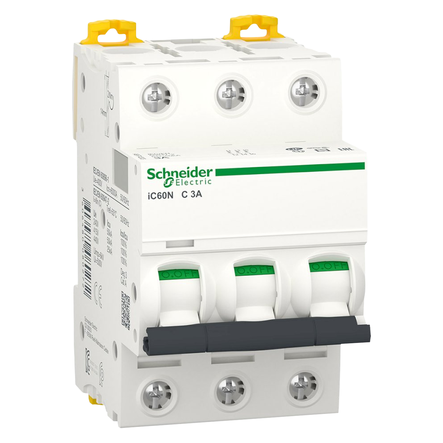 Interruptor Termomagnético A9F74 3x3A 10kA Curva C Schneider Electric