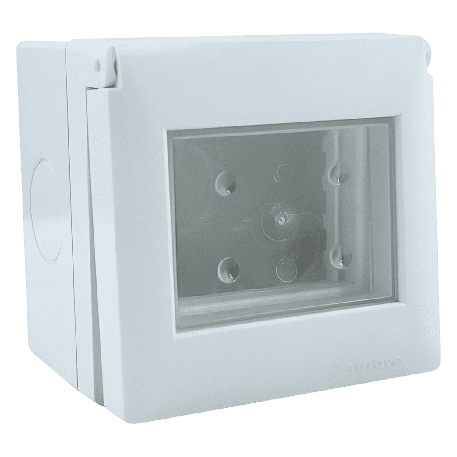 [23374] Caja P/2 Módulos Cuadrada Exterior C/Ventana Blanca PVC Cambre